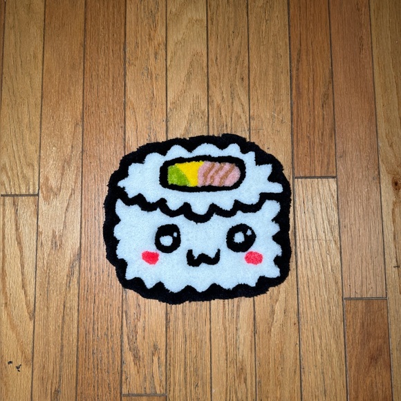Cute Sushi Face Rug - Picture 4 of 5